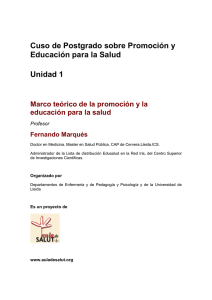 Marco teórico de la promoción y la educación para la salud