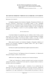 dictamen de comisiones y propuesta de acuerdo del