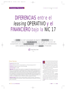 DIFERENCIAS entre el leasing OPERATIVO y el FINANCIERO bajo