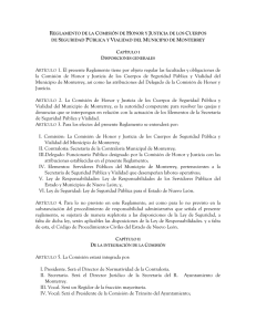 Reglamento de la Comisión de Honor y Justicia de los