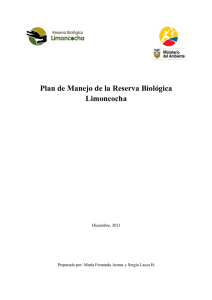 Plan de Manejo de la Reserva Biológica Limoncocha