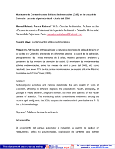 Monitoreo de Contaminantes Sólidos Sedimentables