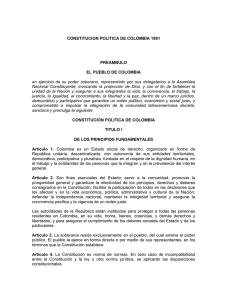 Constitución Política de 1991 - Registraduría Nacional del Estado Civil