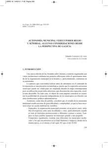 14. Autonomía municipal versus poder regio y señorial. Algunas