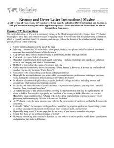 Resume and Cover Letter Instructions | Mexico