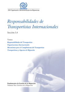 Responsabilidades de Transportistas Internacionales