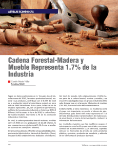 Cadena Forestal-Madera y Mueble Representa 1.7% de la Industria