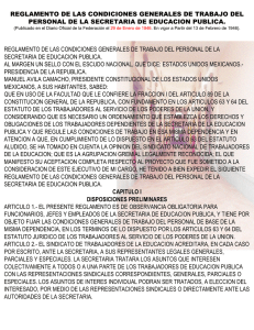 reglamento de las condiciones generales de trabajo del