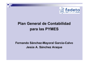 Seminario sobre el PGC PYMES Estructura del PGC