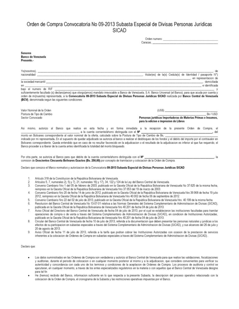 Orden De Compra Pj Importadoras De Materias Primas E Insumos 3960