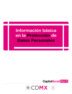 Información básica en la Protección de Datos Personales