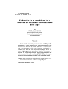 Estimación de la rentabilidad de la inversión en educación