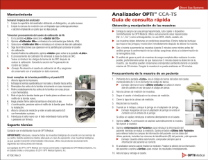 Analizador OPTI CCA-TS: Guía de consu lta
