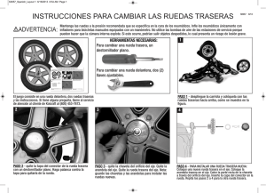 instrucciones para cambiar las ruedas traseras