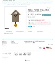 RELOJ PARED CASA GRIS $ 4.990 Internet