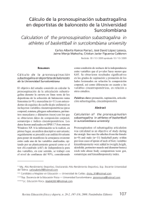 Cálculo de la pronosupinación subastragalina en deportistas de