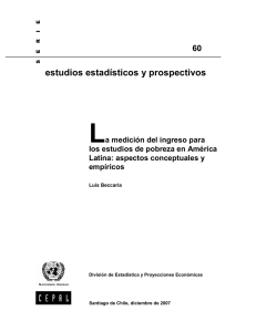 La medición del ingreso para los estudios de pobreza en América