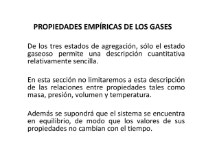 PROPIEDADES EMPIRICAS DE LOS GASES