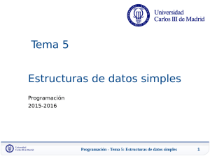 Tema 5 Estructuras de datos simples