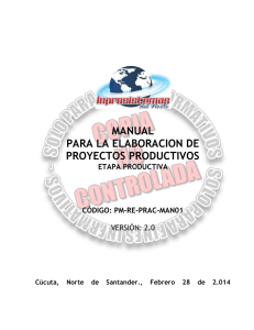 manual para la elaboracion de proyectos productivos