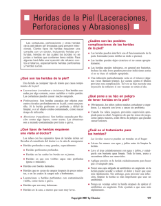 Heridas de la Piel (Laceraciones, Perforaciones y Abrasiones)