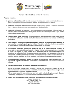 Convenio de Seguridad Social entre España y Colombia