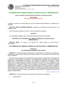 Ley Orgánica del Tribunal Federal de Justicia Fiscal y Administrativa