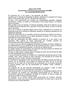 Diario A.M. 271203 Incrementan a $ 50 diarios para pensiones del