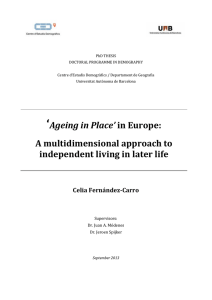 `Ageing in Place` in Europe: A multidimensional approach to