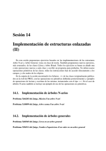 Sesión 14 Implementación de estructuras enlazadas (II)