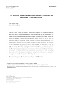 The Scientific Study of Happiness and Health Promotion: an