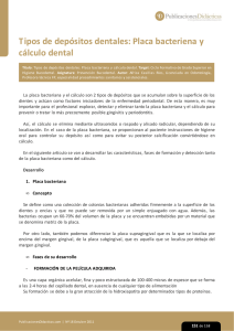 Tipos de depositos dentales: Placa bacteriena y calculo dental