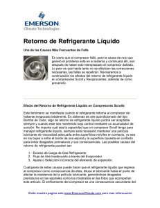 Retorno de Refrigerante L&iacute;quido: Causas y Prevenci&oacute;n en Compresores