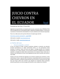 juicio contra chevron en el ecuador - Global Alliance for the Rights