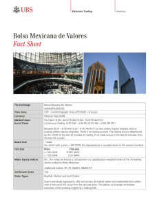Bolsa Mexicana de Valores Fact Sheet