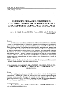 colombia: tendencias y cambios de fase y amplitud de