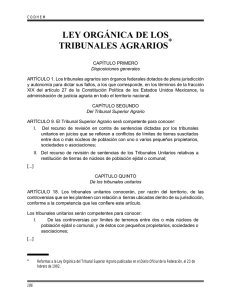 LEY ORGÁNICA DE LOS TRIBUNALES AGRARIOS