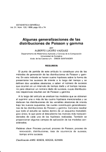 Algunas generalizaciones de ^as distribuciones de Poisson y gamma