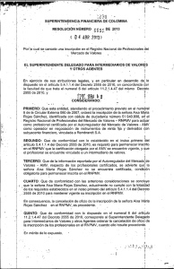 Constancia de Notificación - Superintendencia Financiera de