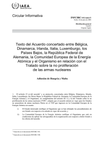 INFCIRC/193/Add.15 - The Text of the Agreement between Belgium