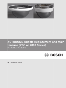 Sustitución y mantenimiento de la burbuja AUTODOME