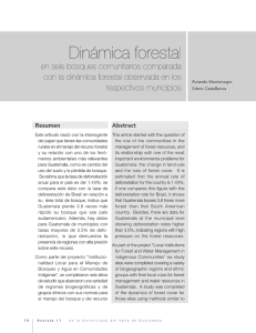 Dinámica forestal - Universidad del Valle de Guatemala