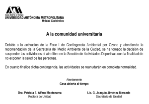 Suspensión de Actividades por la Contingencia Ambiental