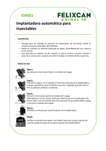 EI4001 Implantadora automática inyectables mplantadora