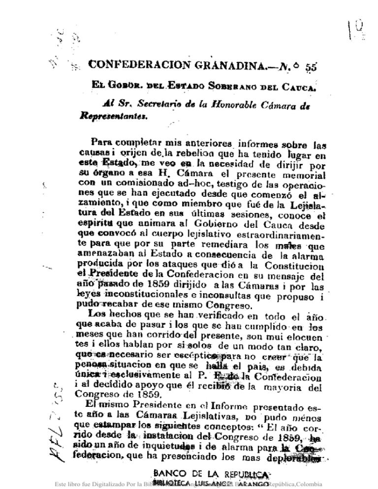 Confederación Granadina Documentos 