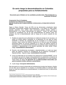 pdf en serio riesgo la descentralizacion colombia