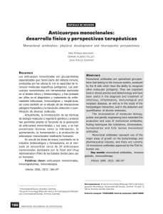 Anticuerpos monoclonales: desarrollo físico y