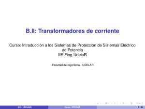 B.II: Transformadores de corriente