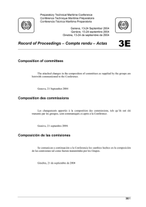 Record of Proceedings – Compte rendu – Actas