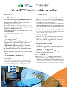 Marian PET/CT Center Patient Information Sheet